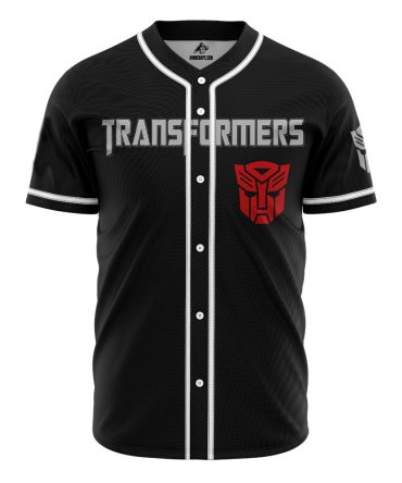 Transformers Autobot Baseball Jersey – Stylish Black Fan Apparel For Adults