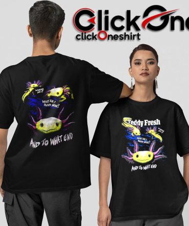 Axolotl What Am I Doing Here Two-Sided T-Shirt