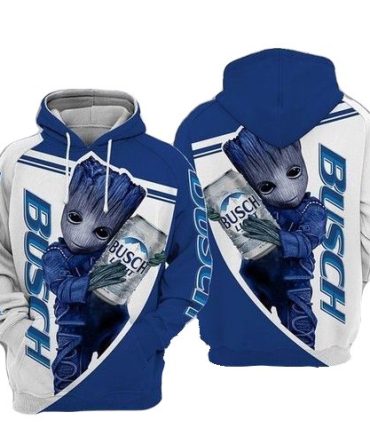 Busch Light Hoodie Busch Ready Beer Groot Hoodie Blue Unisex