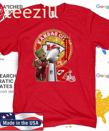 Baby Groot Kansas City Chiefs Super Bowl Liv Champions Shirt