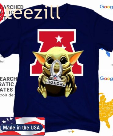 Baby Yoda Hug Afc Nfl Pro Bowl Star Wars Tee Shirts