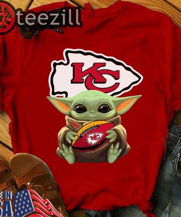 Baby Yoda Hug Kansas City Chiefs Football Shirts