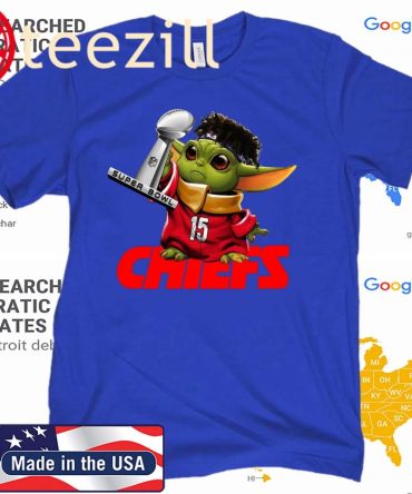 Baby Yoda Patrick Mahomes Super Bowl Kansas City Chiefs Gift T-Shirts