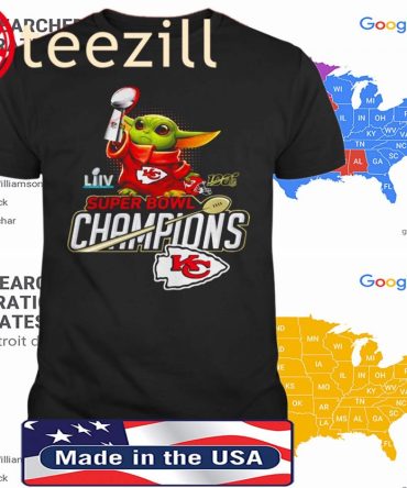 Baby Yoda Hug Super Bowl Champions Kansas City Chiefs Tshirt