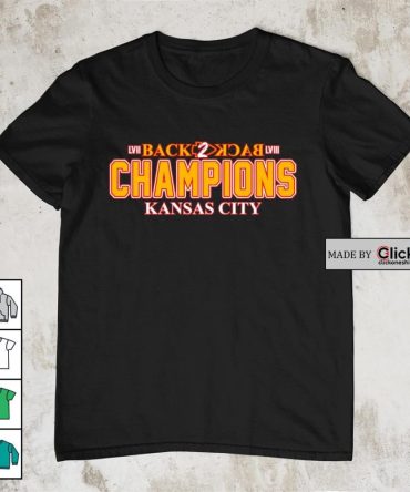 Back To Back Champions Lvii Lviii Kansas City Chiefs Shirt
