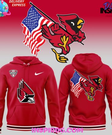 Ball State Football American Patriotic Special Red Hoodie