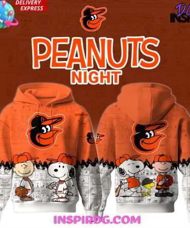 Baltimore Orioles 75Th Anniversary Of Peanuts Special All Over Print Hoodie, 3D Hoodie