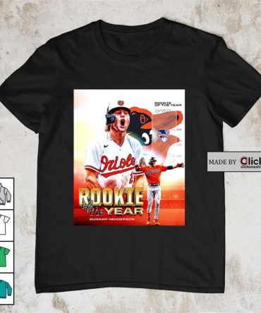 Baltimore Orioles Jackie Robinson Al Rookie Of The Year Award Winner Gunnar Henderson Poster Shirt