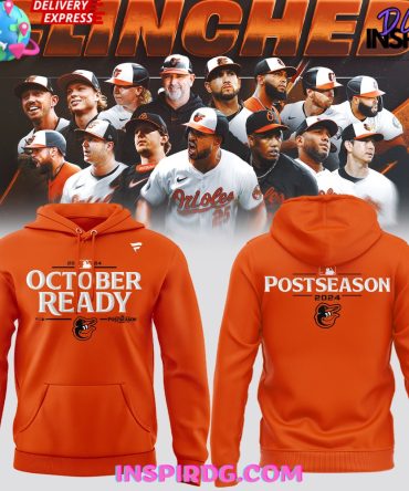 Baltimore Orioles October Ready Postseason 2024 Orange Hoodie