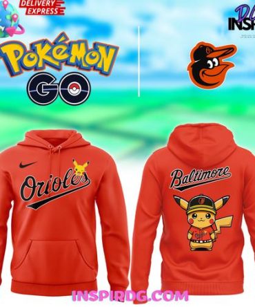 Limited Edition Pokémon Go Baltimore Orioles Hoodie - Pikachu Design