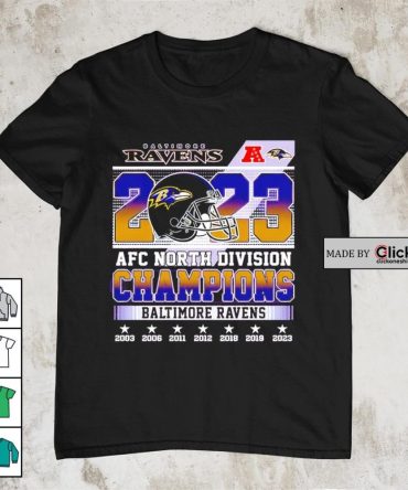 Baltimore Ravens 2023 Afc North Division Champions Nfl Superbowl 2003-2023 Shirt