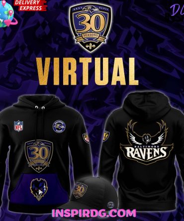 Baltimore Ravens 30Th Season Virtual Special All Over Print Hoodie