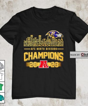 Baltimore Ravens Afc North Division Champions 2023 Skyline Shirt