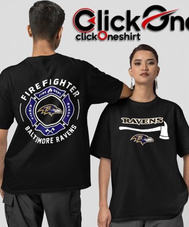 Baltimore Ravens Firefighter Appreciation Day Two-Sided T-Shirt