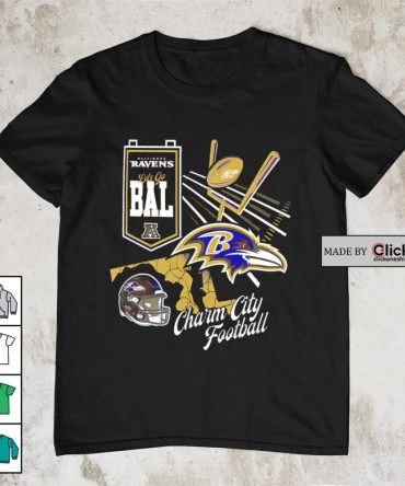 Baltimore Ravens Charm City Football Split Zone Shirt