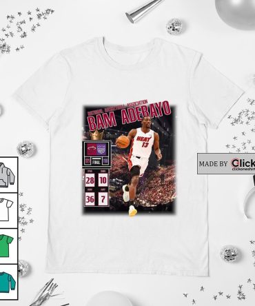 Bam Adebayo Nba Miami Heat Vs Sacramento Kings 121 110 Final Score Shirt