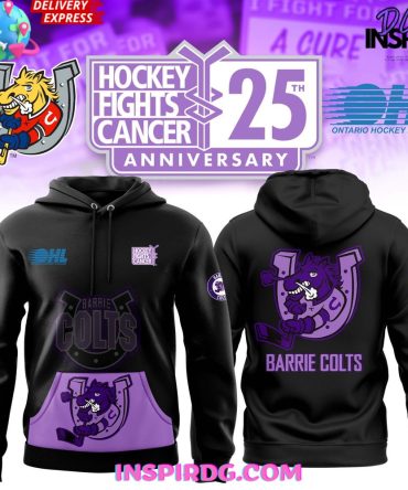 Barrie Colts Hockey Fight Cancer 2024 Hoodie