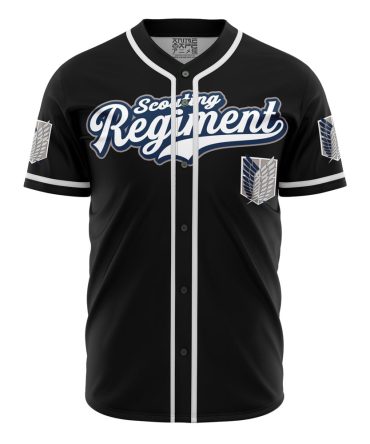 Black Scouting Regiment Attack On Titan Baseball Jersey