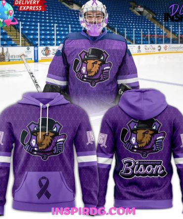 Bloomington Bison Fights Cancer 2025 All Over Print Hoodie