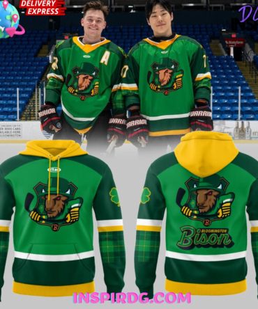 Bloomington Bison St. Patrick’S Day 2025 All Over Print Hoodie, 3D Hoodie