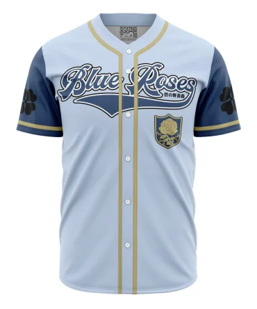 Blue Roses Black Clover Baseball Jersey