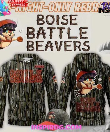 Boise Battle Beavers One-Night-Only Camo Limited Edition All Over Print Hoodie