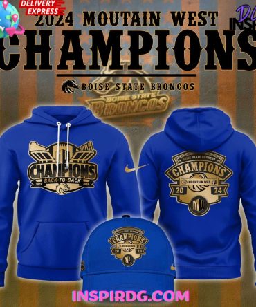 Boise State 2024 Mountain West Champions Blue Hoodie