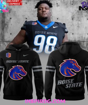 Boise State Broncos Football Dark Mode Special Black Hoodie