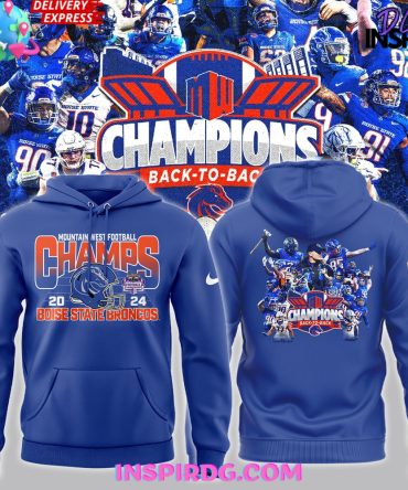 Boise State Broncos Mountain West Football Champions 2024 Hoodie