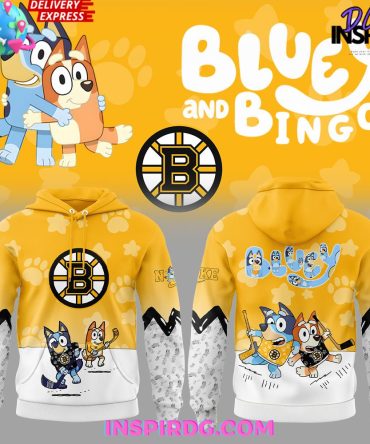 Boston Bruins Bluey And Bingo Special All Over Print Hoodie, 3D Hoodie