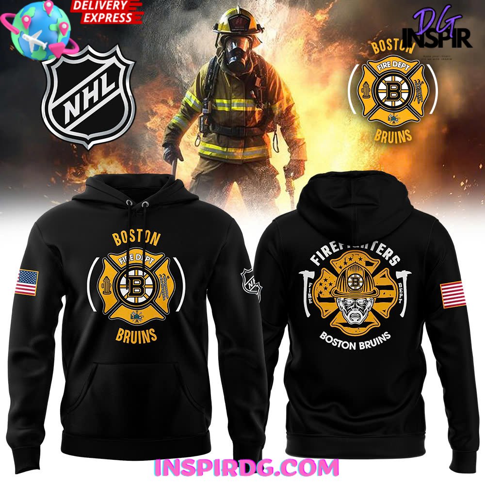 Boston Bruins Firefighter Appreciation Night Black Hoodie