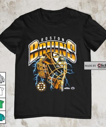Boston Bruins Crease Lightning Helmet Shirt