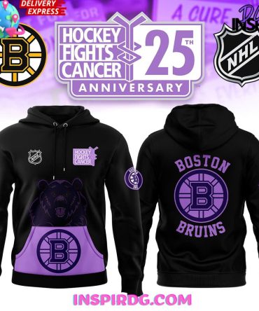 Boston Bruins X Hockey Fights Cancer 2024 Hoodie