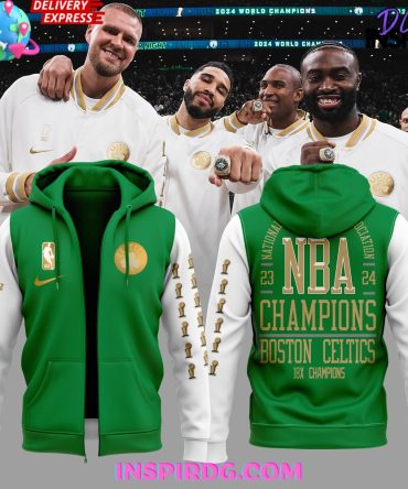 Boston Celtics 18X Nba Champions Special Green Zip Hoodie