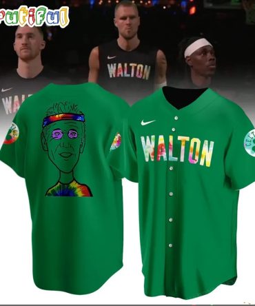 Boston Celtics Bill Walton Tie Dye Style Jersey Shirt