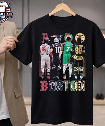 Boston Celtics Brown Bruins Pastrnak Patriots Maye Red Sox Duran 2025 Signatures Unisex Shirt