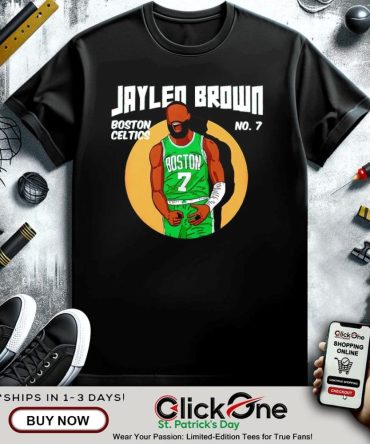 Boston Celtics Jaylen Brown No.7 Comic Style Shirt