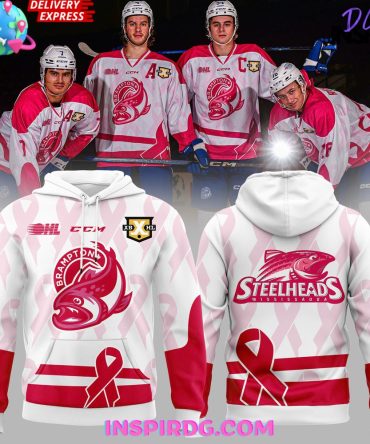 Brampton Steelheads Pink In The Rink Night Special All Over Print Hoodie, 3D Hoodie