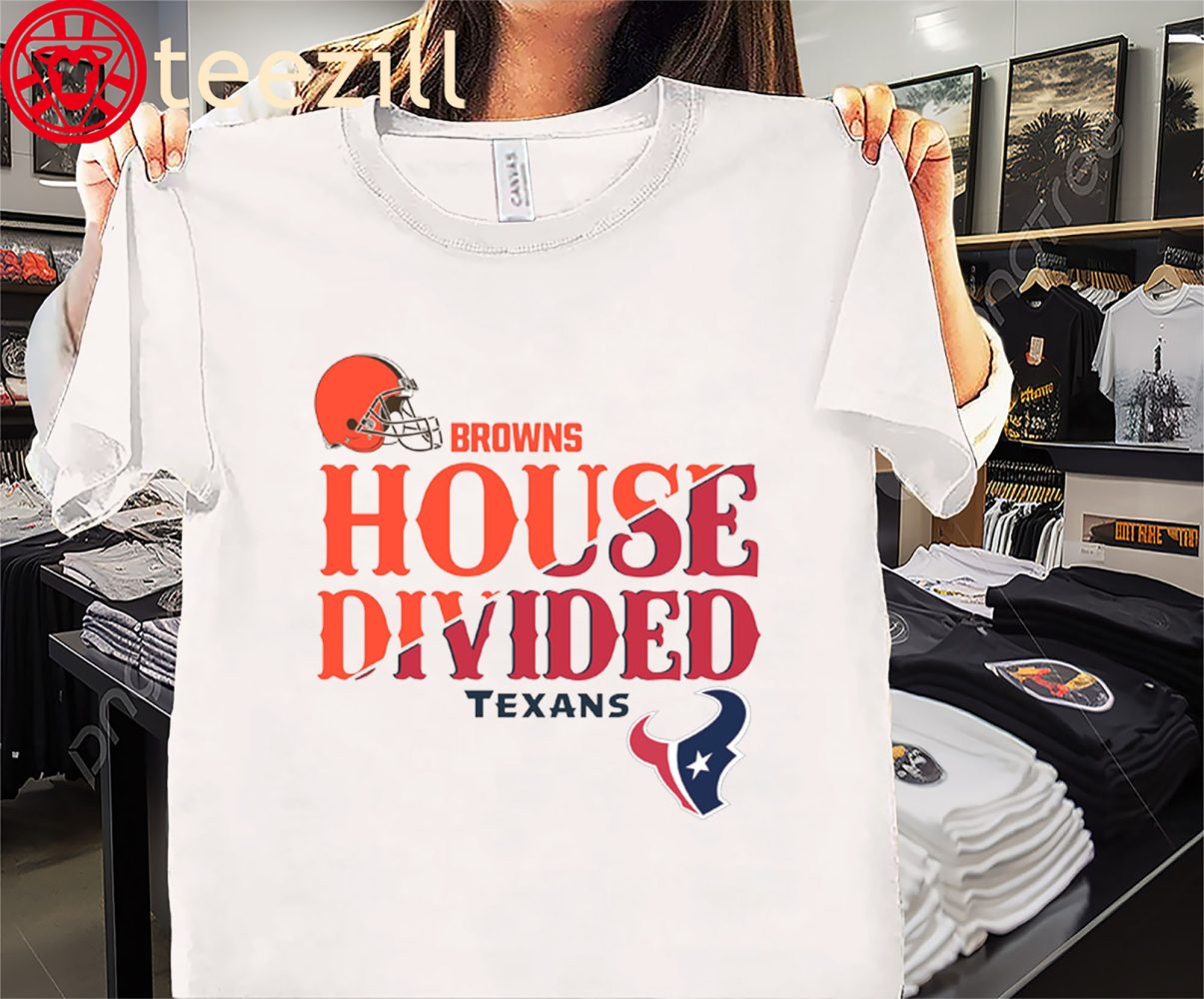 Browns House Divided Cleveland Browns Vs Houston Texans Shirt