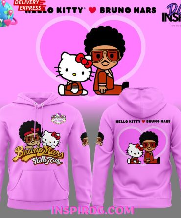 Bruno Mars X Hello Kitty Las 50Th Anniversary Pink Hoodie