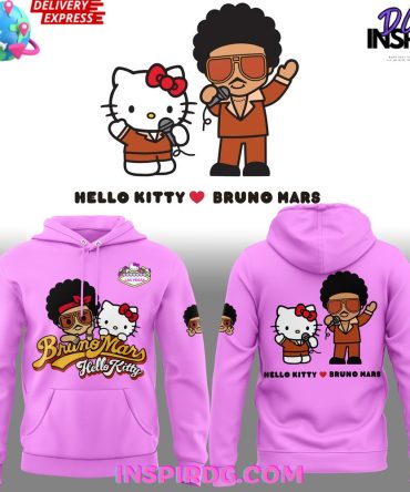 Bruno Mars X Hello Kitty Las 50Th Anniversary Special Hoodie