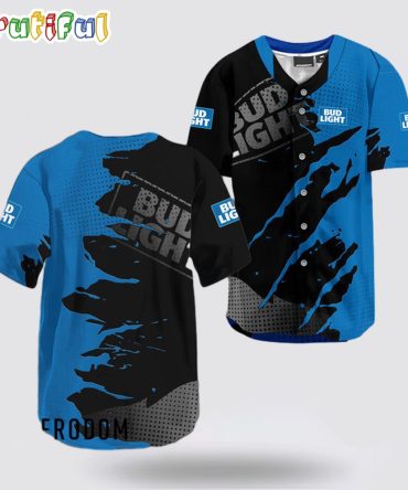 Bud Light Metal Crack Pattern Baseball Jersey
