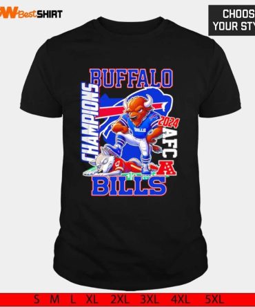 Buffalo Bills Vs Kansas City Chiefs Mascots 2024 Afc Champions Shirt