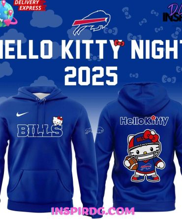 Buffalo Bills X Hello Kitty 2025 Blue All Over Print Hoodie