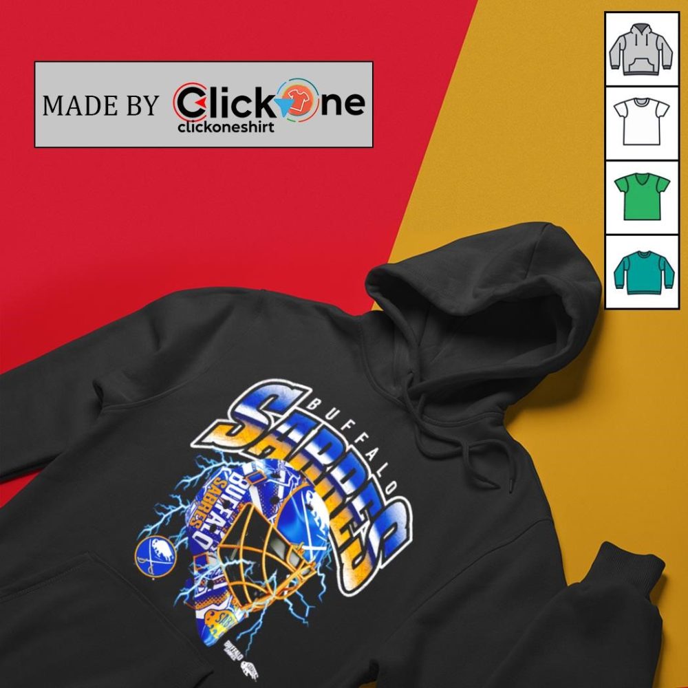 Buffalo Sabres Crease Lightning Helmet Shirt - Image 2