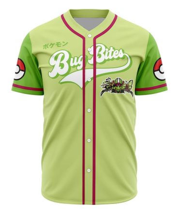 Stylish Lime Green Bug Bites Baseball Jersey – Catch 'Em All Design, Unisex S-Xxl