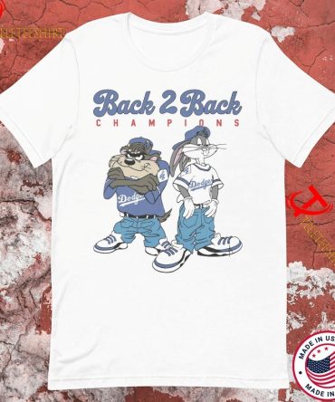 Bugs Bunny And Tasmanian Devil Taz Looney Tunes Los Angeles Dodgers Back To Back Champions 2025 T-Shirts