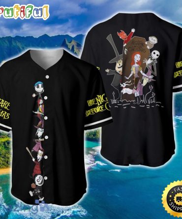 Nightmare Before Christmas Baseball Jersey - Unisex, Vibrant Design, Fast Shipping!