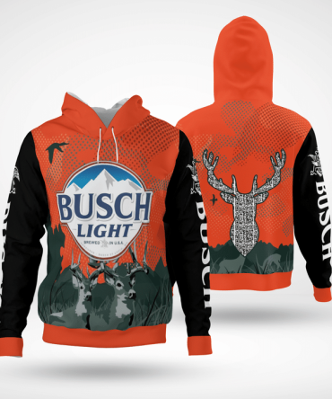 Beer Hoodie Busch Light Shirts Deer Hunting With Busch Light Beer Orange Hoodie Gift For Beer Lover