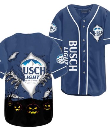 Busch Light Halloween Baseball Jersey – Spooky Style For Beer Lovers